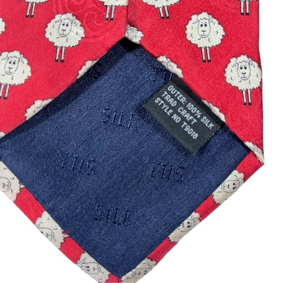 Vintage Traditional Craft Silk Black Sheep Tie - Picture 8 of 10